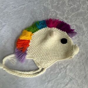 Colorful Unicorn Knit Hat